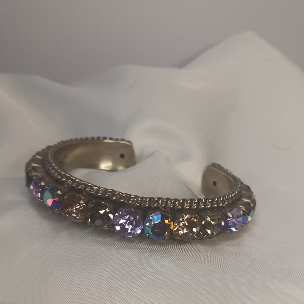Elegant Multicolor Crystal Cuff Bracelet